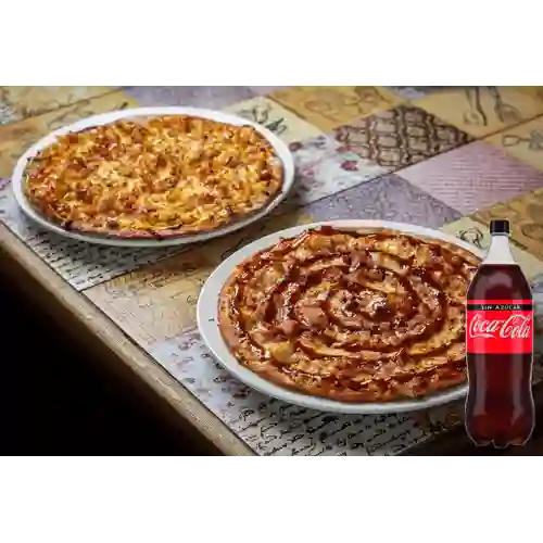 Combo 2 Pizzas Grandes + Coca-Cola Sin Azúcar 2.5 l