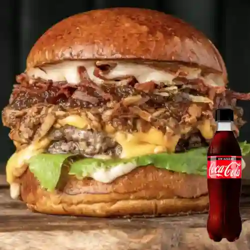 Combo Burger Condesa Crunch (Ganadora Bm) + Cocacola S/az 350 ml
