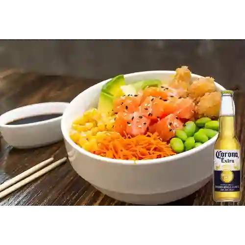 Combo Poke Oslo + Cerveza Corona Bot. 355ml