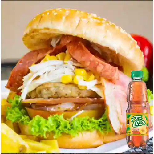 Combo Hamburguesa Super + Mr Tea Durazno 400 ml