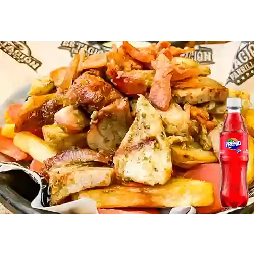 Combo Salchipapa Estación + Premio 400ml