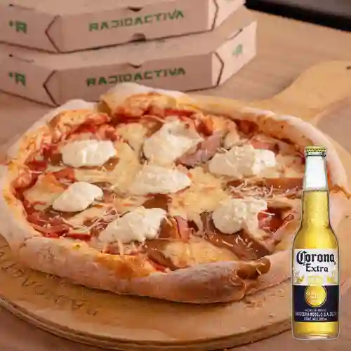 Combo Pizza Pera Blue de la Casa + Corona Bot. 355ml