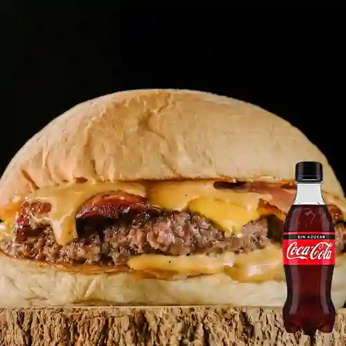 Combo Bacon Cheese + Papas + Coca Cola Zero 250 Ml