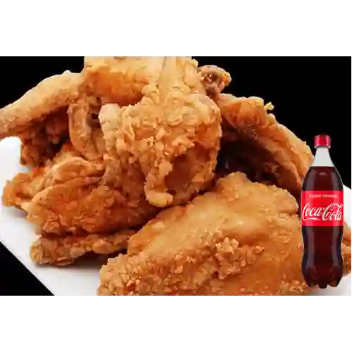 Combo Pollo Entero Broaster + Coca-Cola Sabor Original 1.5 l