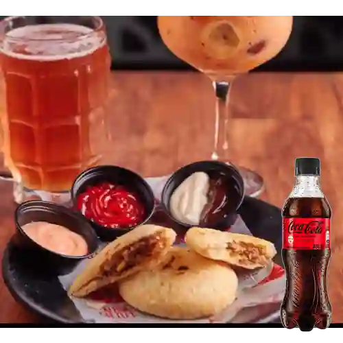Combo Arepa con Todo + Coca-Cola Sin Azúcar 400 ml