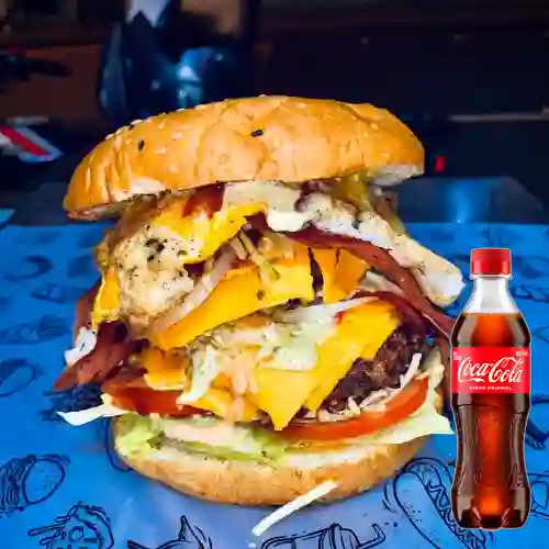 Chamo Burguers Mixta +Gaseosa cocacola Org 400ml