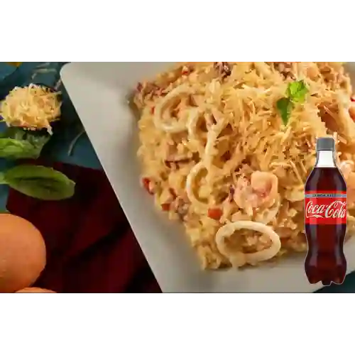 Combo Arroz Cremoso de Mariscos +Cocacola Light 400ml
