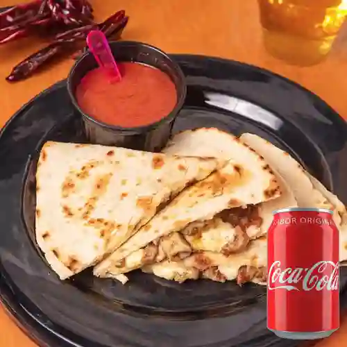 Combo Quesadilla c/ Proteína +Cocacola Orig 330 ml