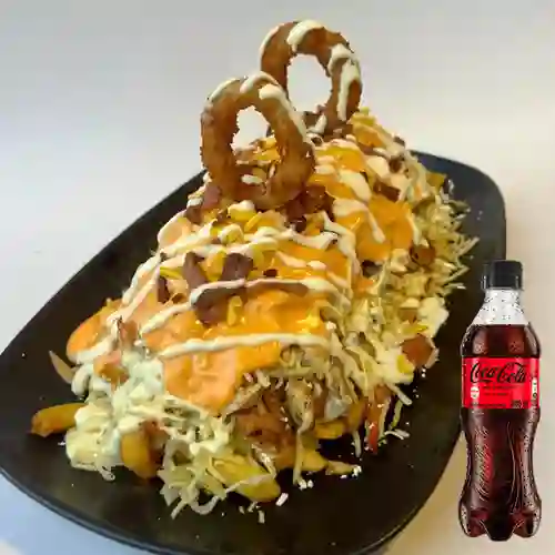 Combo Salchipapa Americana +Cocacola S/az 400ml