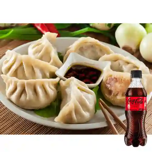 Combo Momos/dumplings + Coca Cola Sin Azúcar 400 ml
