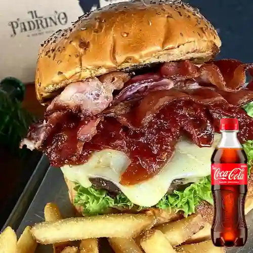 Hamburguesa Do Sicilia +Papas +cocacola Normal 400ml