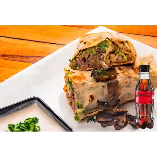 Combo Shawarma Mediterráneo +Cocacola S/az 250ML