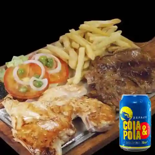 Combo Mixta 3 Carnes + Cola & Pola 330 ml