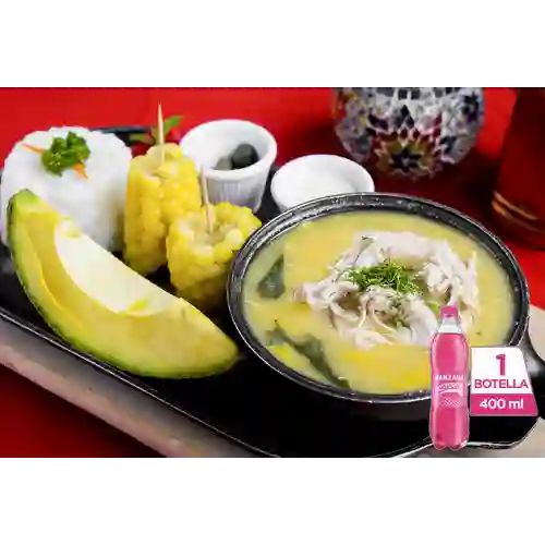 Combo Ajiaco Santafereño + Manzana Postobon 400 ml