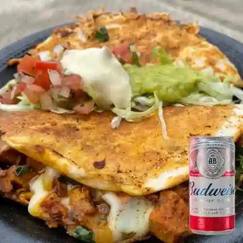 Combo Quesadillas de Carne + Budweiser Lta 269ml