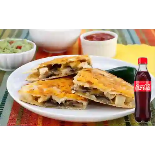 Combo Quesadilla Pollo&Champiñón +Cocacola Orig 400ml