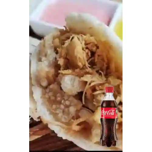 Combo Arepa de Pollo&Chicharrón +Cocacola Orig 400ml