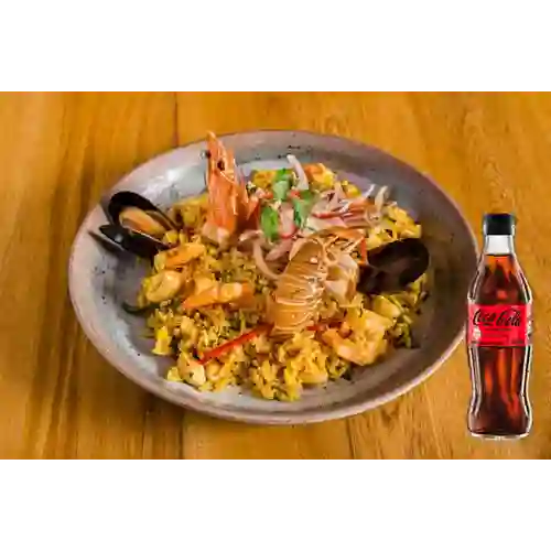 Combo Arroz con Mariscos + Coca Cola Sin Azúcar 300ML