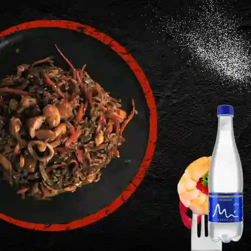 Combo Chaufa Mariscos Personal +Manantial S/gas 600ml