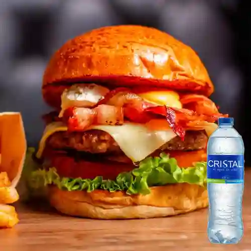 Combo Hamburguesa Monroe + Agua Cristal