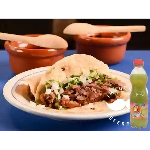 Combo Tacos Carnitas Michoacanas + Hit Lulo 500 ml