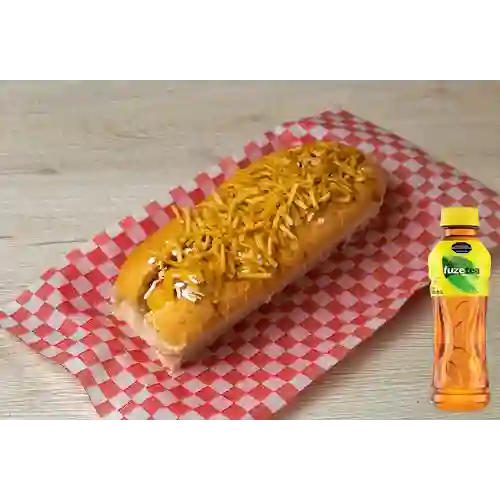 Combo Perro Caliente Americano + Fuze Tea Limón 400ML