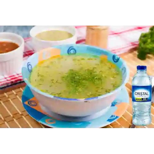 Combo Consomé + Cristal Sin Gas 300 ml