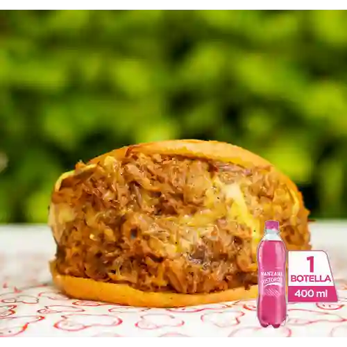 Combo Arepiz Carne Desmechada +Postobón Manzana 400ml