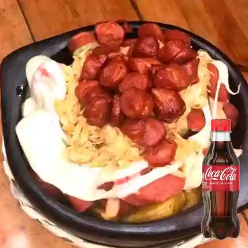 Combo Salchipapa Junior + Coca Cola 250Ml