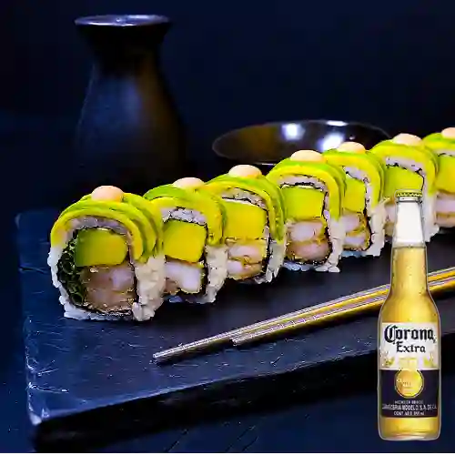 Combo Sushi Ebi Dinamita + Cerveza Corona Bot. 355ml
