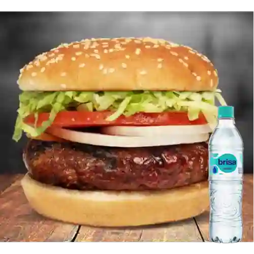 Combo Hamburguesa Sencilla + Brisa Sin Gas 600ML