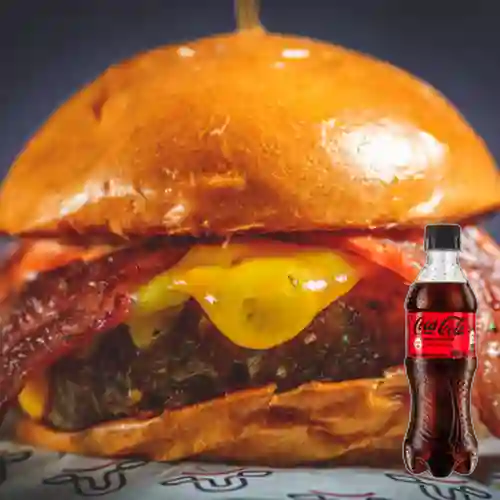 Combo Cheese Burguer 250 + Coca Cola Sin Azúcar 400 ml