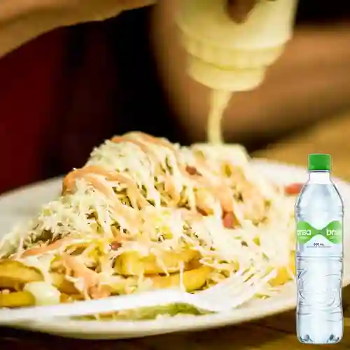 Combo Salchipapa Sencilla + Brisa Con Gas 600ML