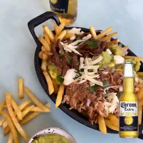Combo Papas Mexicanas + Cerveza Corona Bot. 355ml