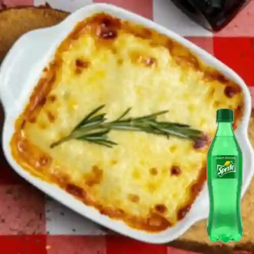 Combo Lasagna Mixta + Sprite Original 400ml