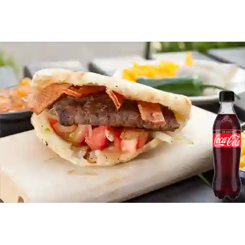 Combo Arepa Burger + Coca-Cola Sin Azúcar 500 ml