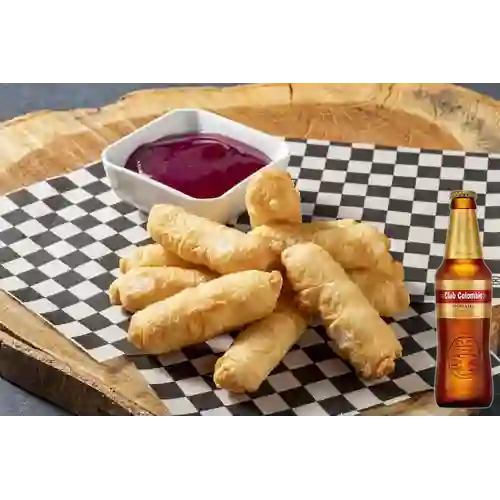 Combo Palitos Cuajada Campesina X10 + Club Col. Dorada 330ml