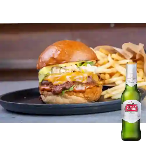 Combo Hamburguesa Burger Chingona + Stella Artois 330ml