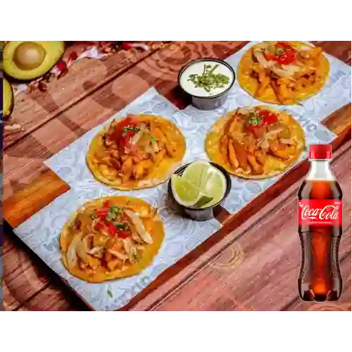 Combo Tacos al Pastor + Coca Cola Original 400 ml