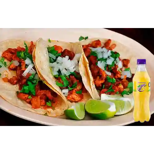 Combo Tacos Al Pastor + Quatro Original 400ML