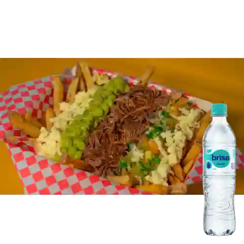 Combo Papas con Res + Brisa Sin Gas 600ML