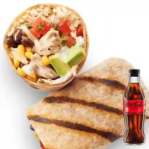 Combo Burrito Texmex Grande + Coca Cola Sin Azúcar 300ML