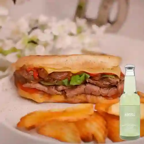 Panini Queso Roast Beef +Hatsu Sandia Albahaca 300ml
