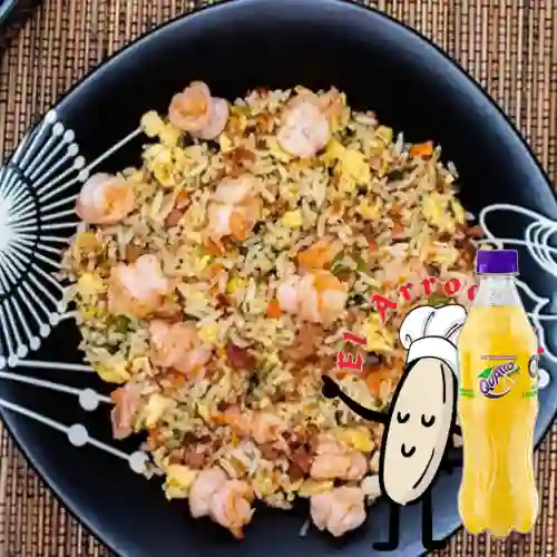 Combo Yakimeshi de Camarones + Quatro Original 400ML