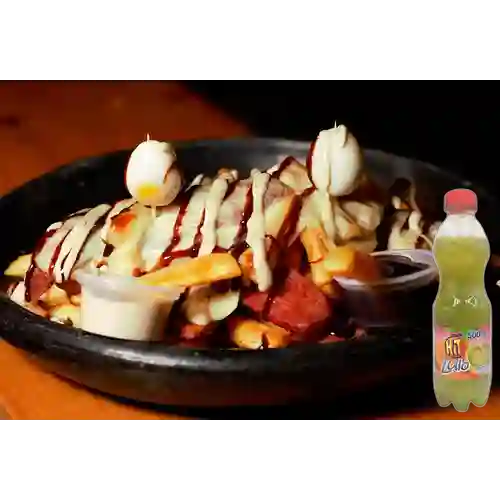 Combo Salchipapas + Hit Lulo 500 ml