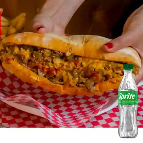 Combo Philly Cheesesteak + Sprite Original 400ml