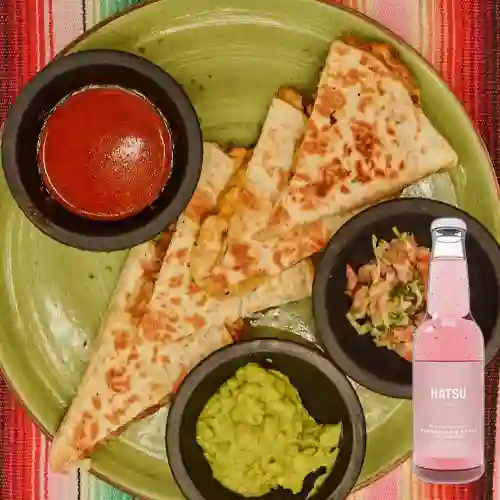 Combo Quesadillas +Hatsu Frambuesa&Rosas 300ml