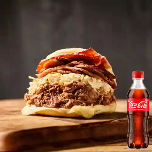 Combo Arepa Carlos Burger + Coca Cola Original 400 ml