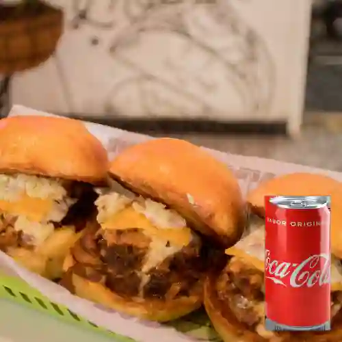 Combo Hamburguesitas de Costillas + Coca Cola 235ml