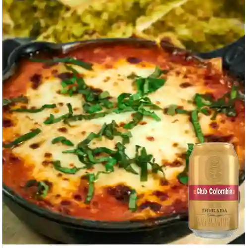 Combo Lasagna Mixta + Club col. Dorada Lta 330ml
